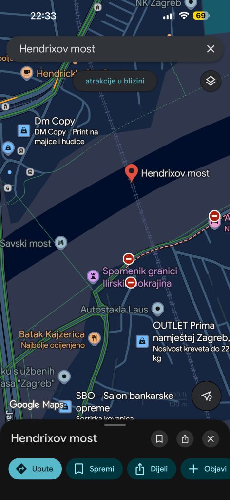 Foto projekt 365 Hendrixov most Google maps