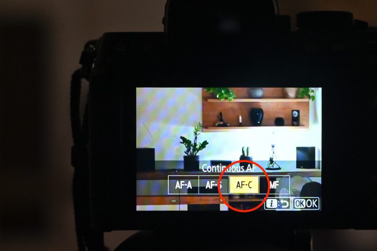 Fotonauk auto fokus continius