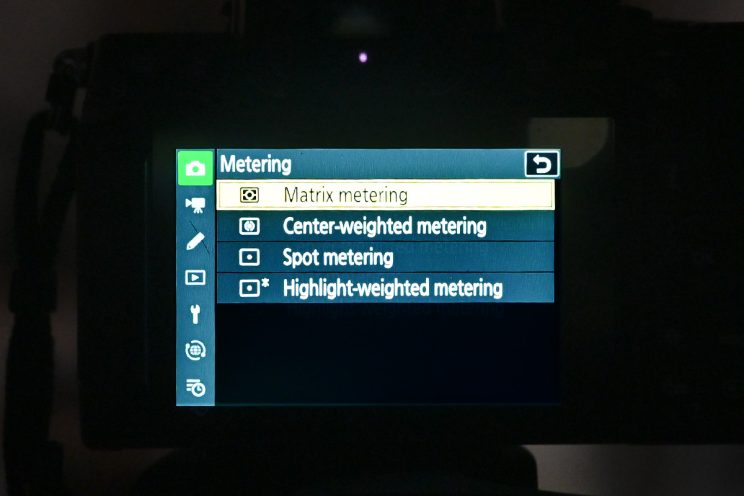 Nikon način mjerenja svjetla